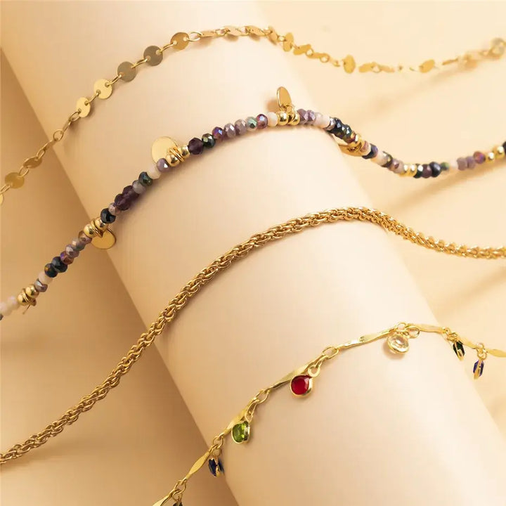 Exclusive Set of 4 18k Gold Plated Necklaces