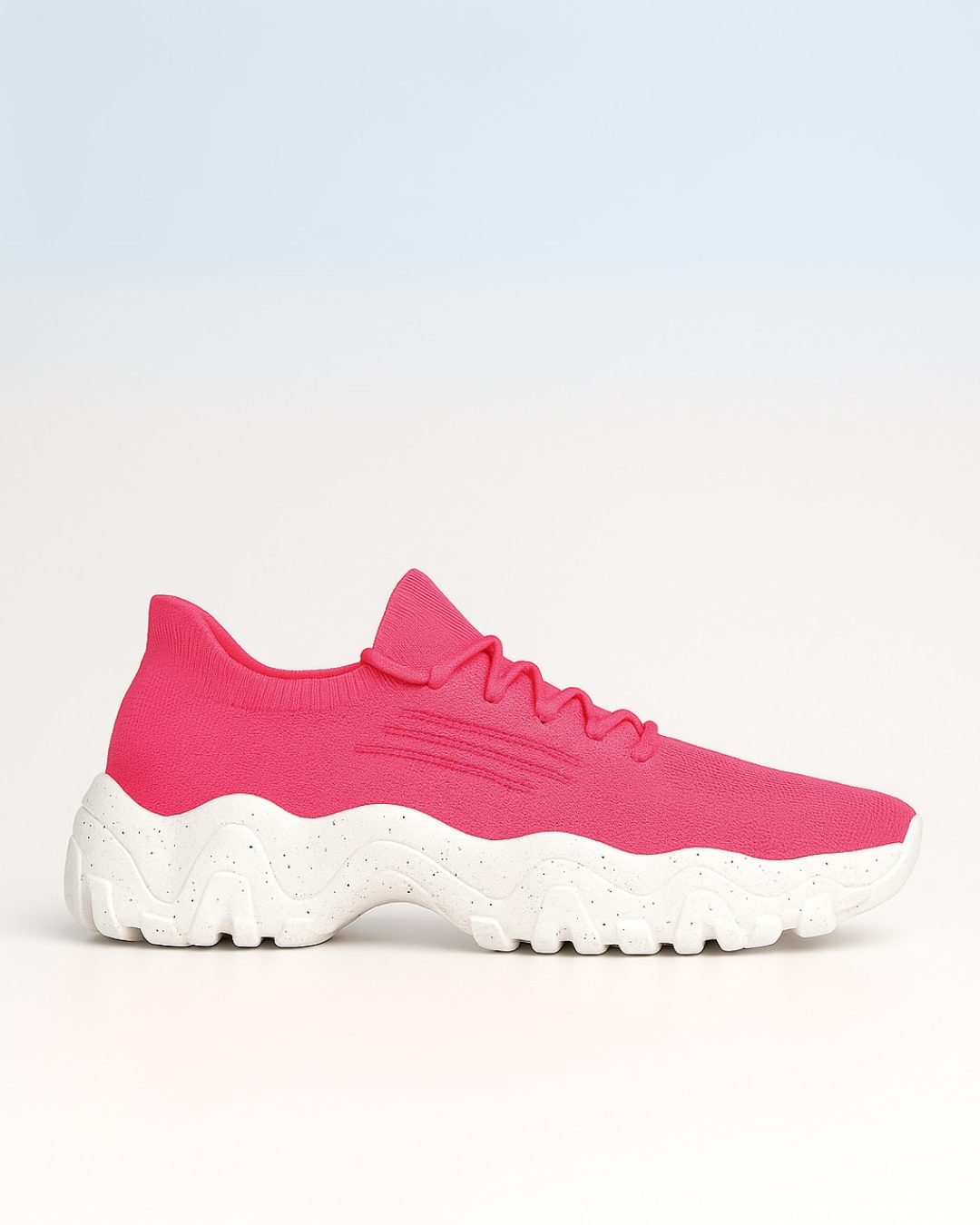 Left side of OrthoEase Luxe Bubble orthopedic sneaker with bold contrast