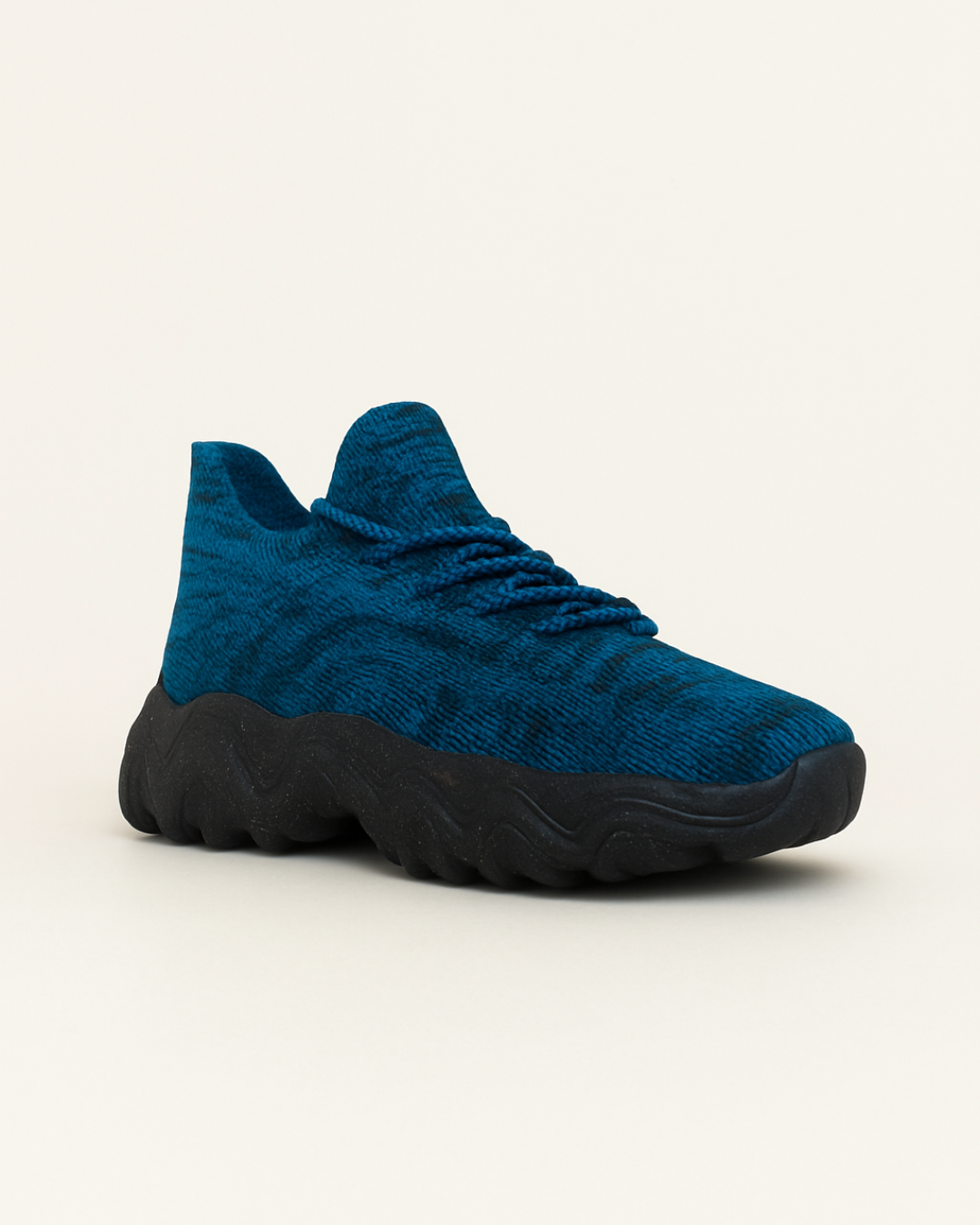 Angled view of Cobalt OrthoEase Luxe comfort sneaker